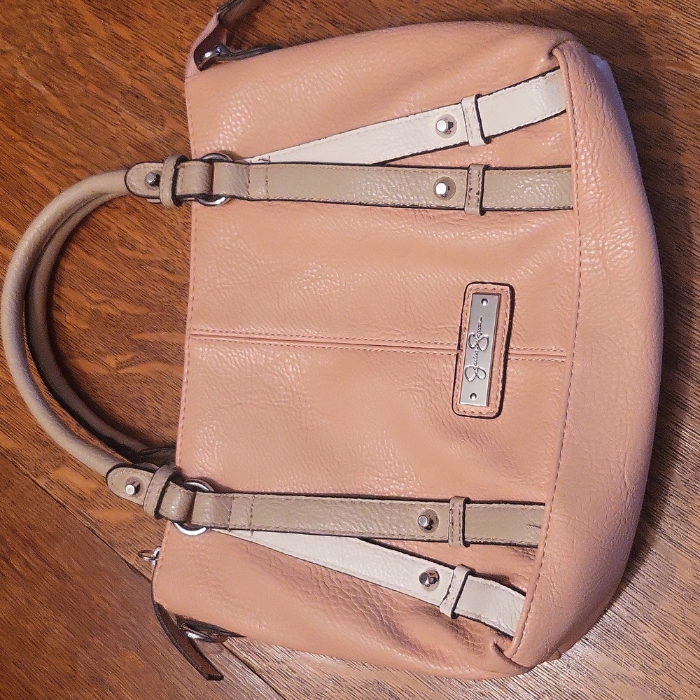 Jessica Simpson Blush and Beige Satchel